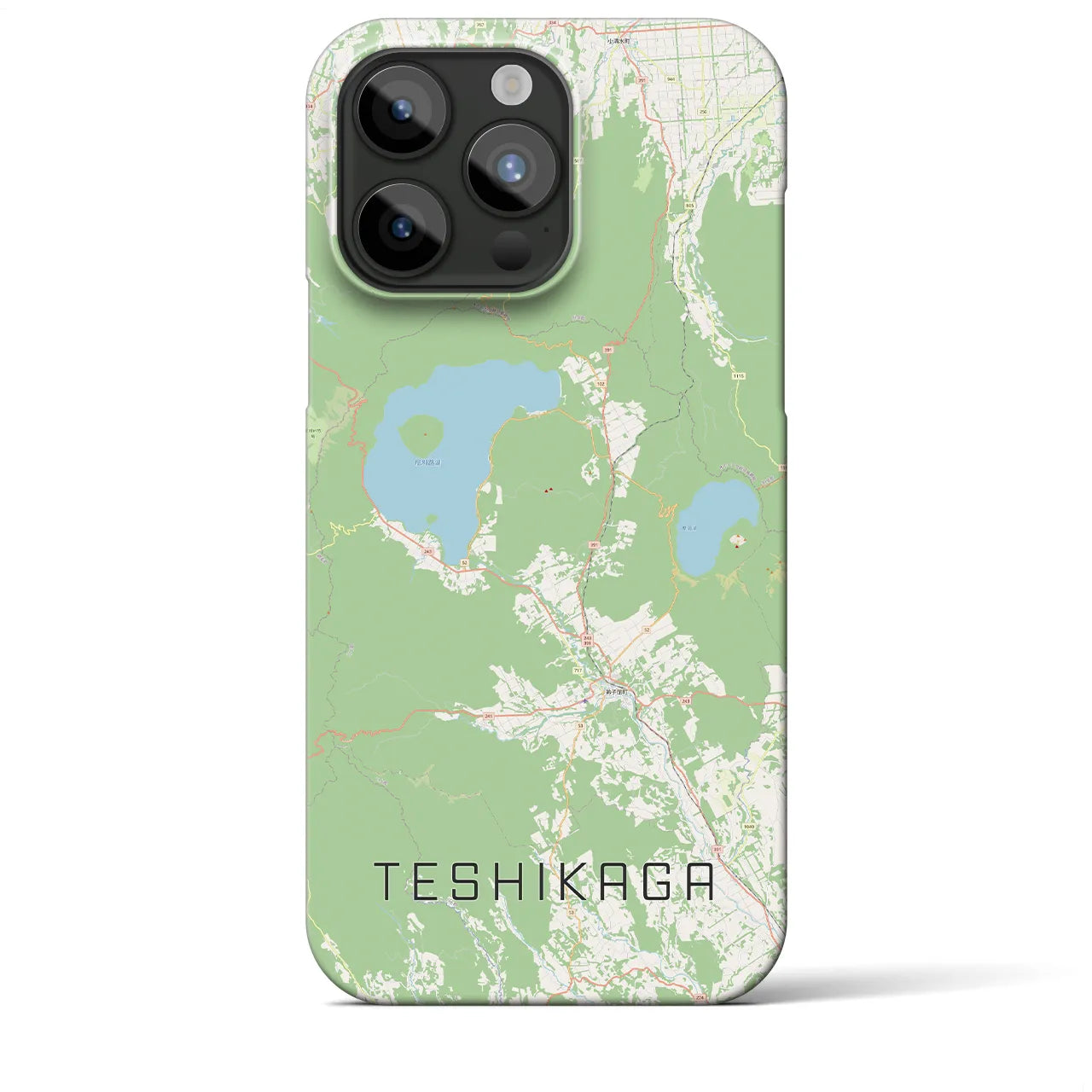 【弟子屈(北海道)】地図柄iPhoneケース(バックカバータイプ)