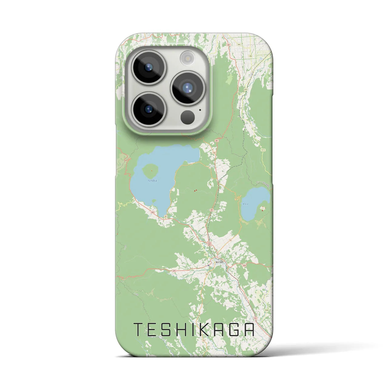 【弟子屈(北海道)】地図柄iPhoneケース(バックカバータイプ)