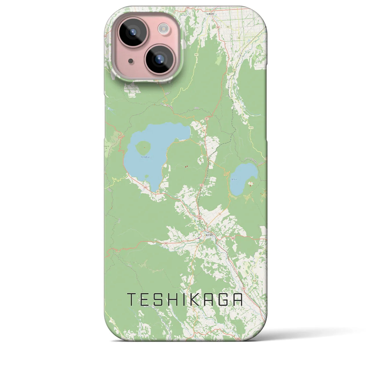 【弟子屈(北海道)】地図柄iPhoneケース(バックカバータイプ)