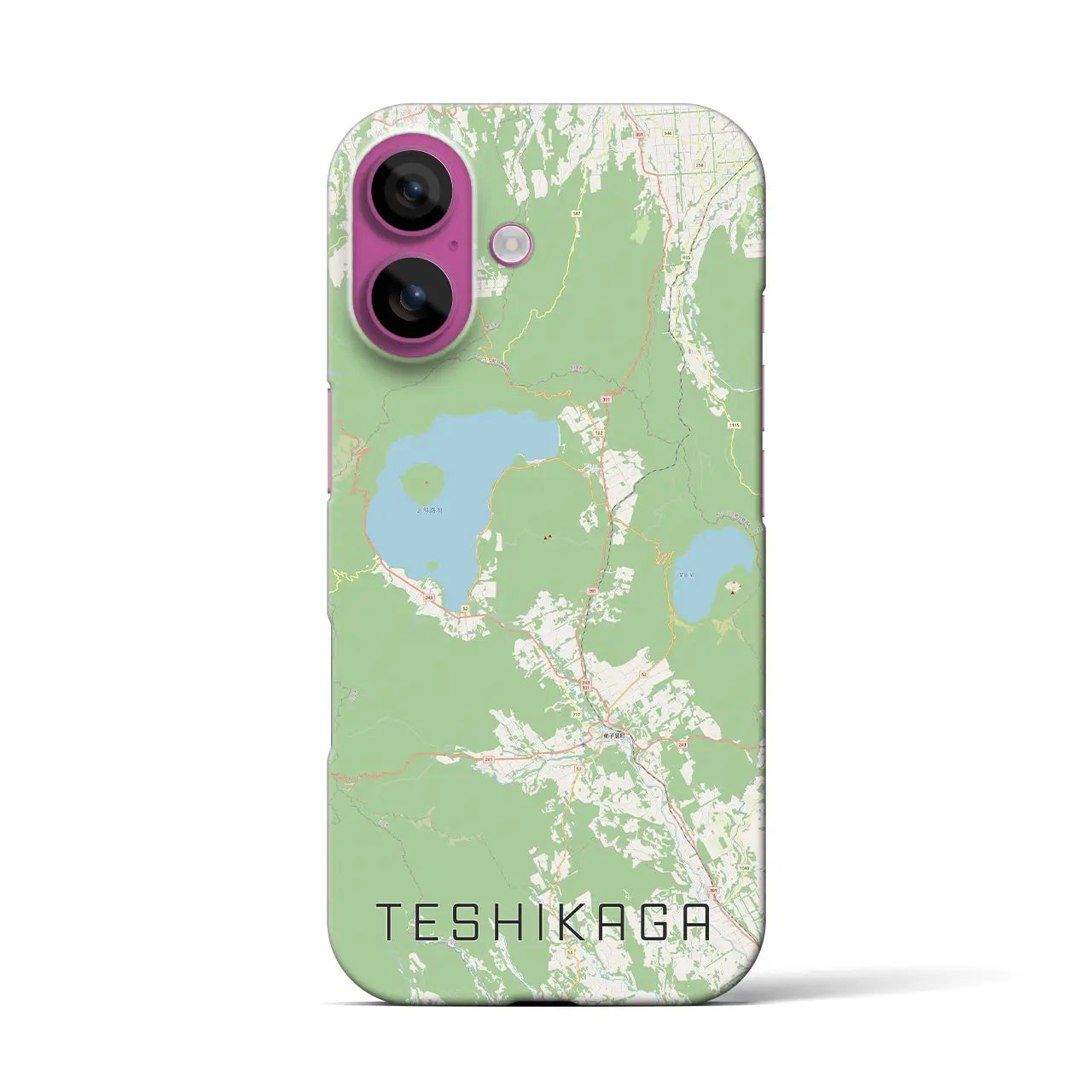 【弟子屈(北海道)】地図柄iPhoneケース(バックカバータイプ)