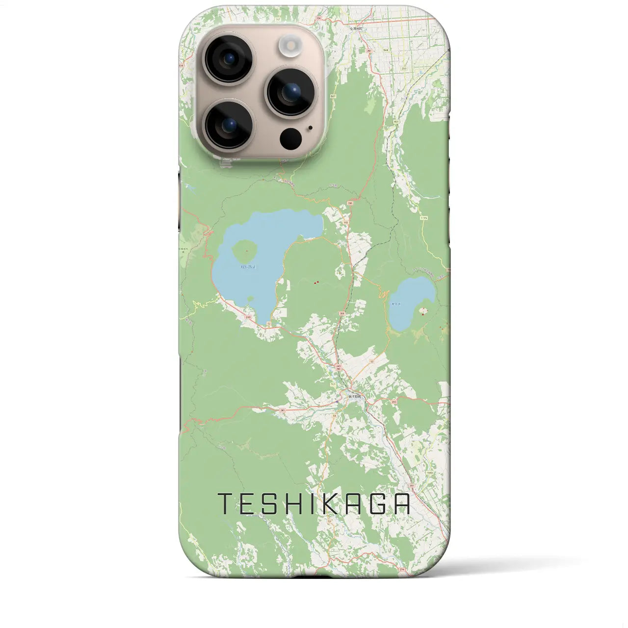 【弟子屈(北海道)】地図柄iPhoneケース(バックカバータイプ)