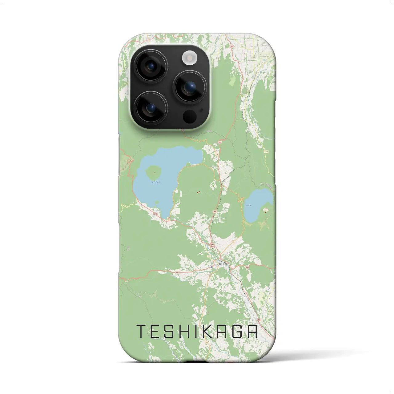 【弟子屈(北海道)】地図柄iPhoneケース(バックカバータイプ)