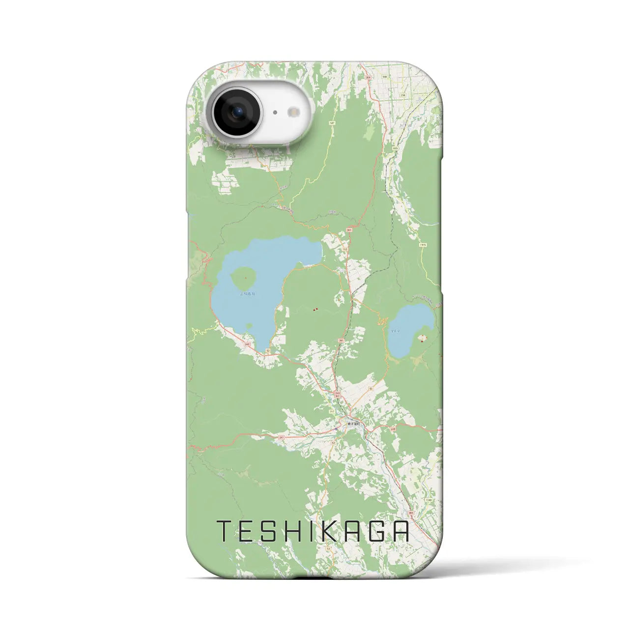 【弟子屈(北海道)】地図柄iPhoneケース(バックカバータイプ)