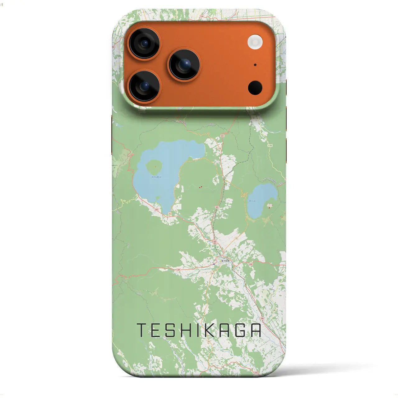 【弟子屈(北海道)】地図柄iPhoneケース(バックカバータイプ)