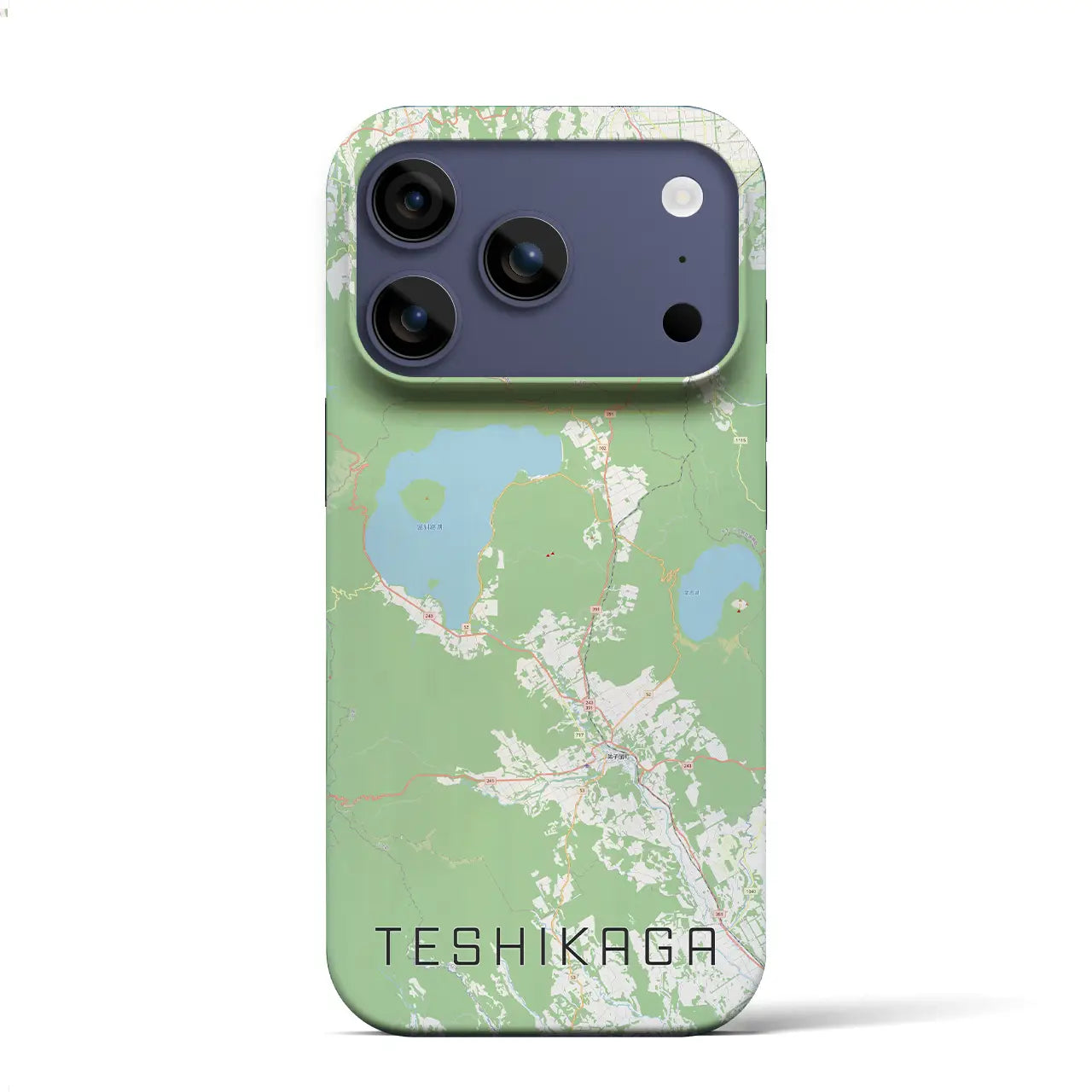 【弟子屈(北海道)】地図柄iPhoneケース(バックカバータイプ)