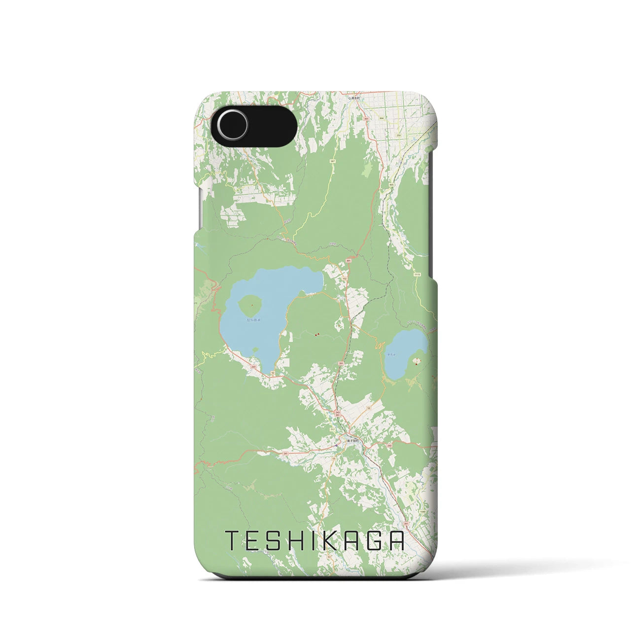 【弟子屈(北海道)】地図柄iPhoneケース(バックカバータイプ)