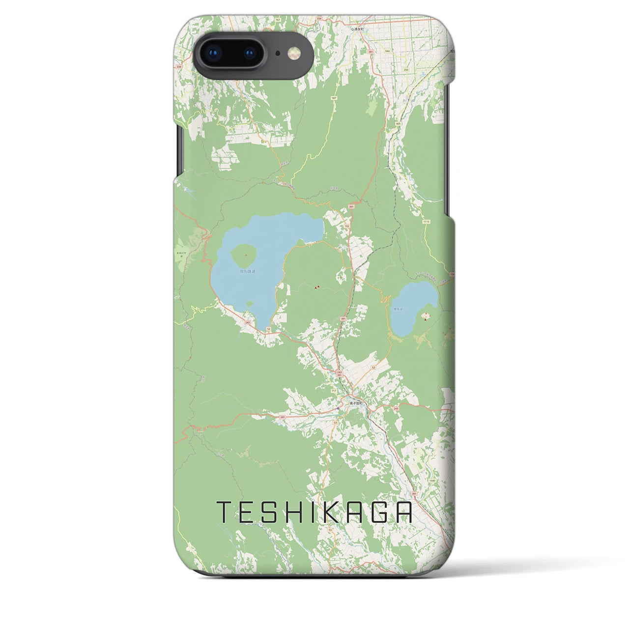 【弟子屈(北海道)】地図柄iPhoneケース(バックカバータイプ)
