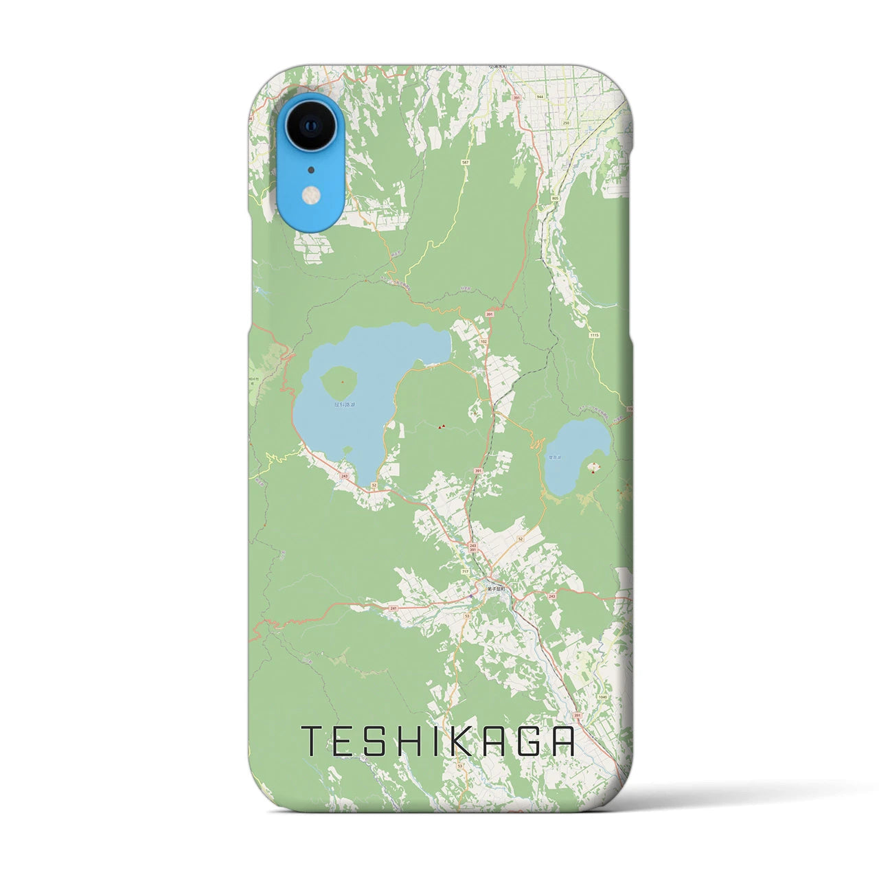 【弟子屈(北海道)】地図柄iPhoneケース(バックカバータイプ)