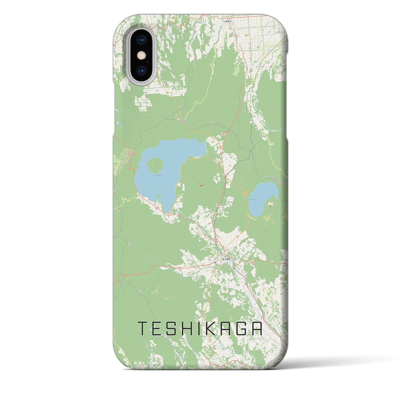 【弟子屈(北海道)】地図柄iPhoneケース(バックカバータイプ)