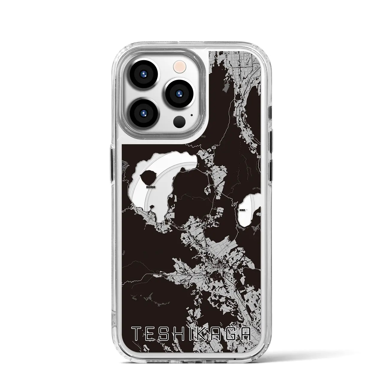 【弟子屈(北海道)】地図柄iPhoneケース(MagSafeタイプ)