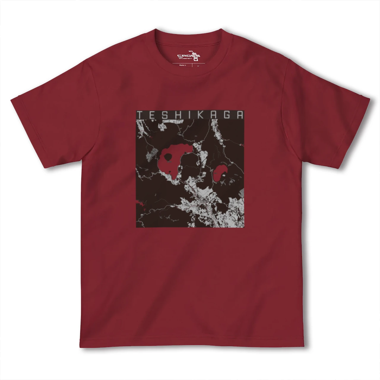【弟子屈(北海道)】地図柄ヘビーウェイトTシャツ