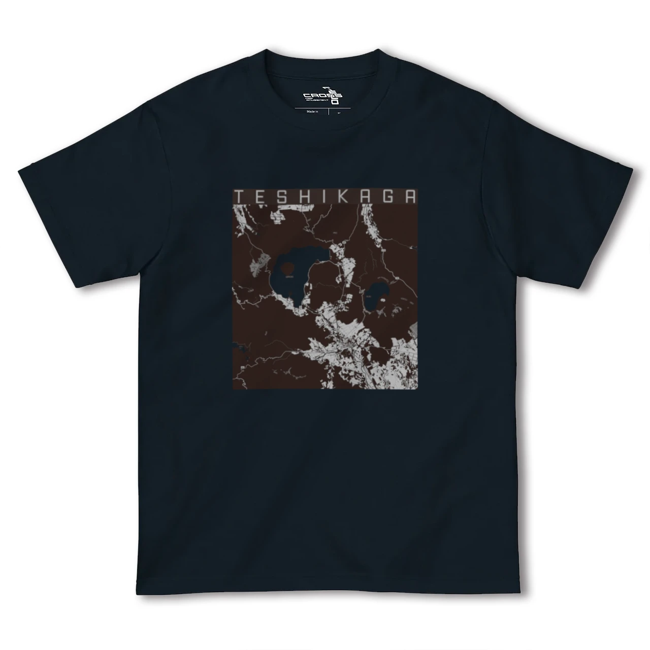 【弟子屈(北海道)】地図柄ヘビーウェイトTシャツ