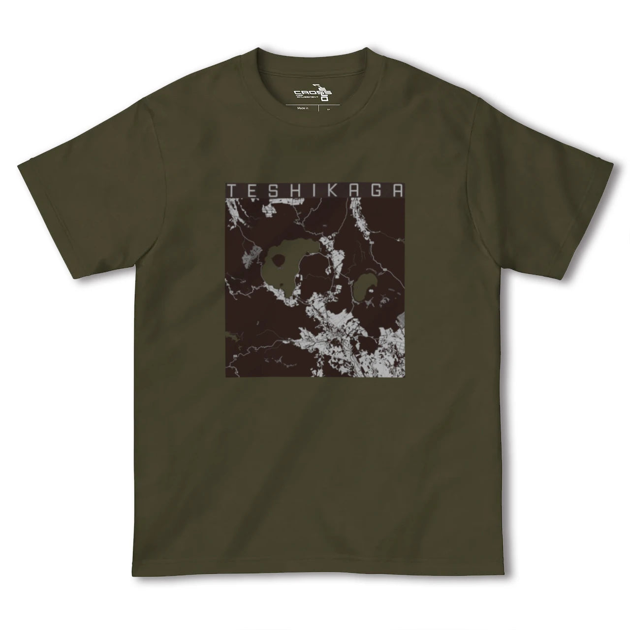 【弟子屈(北海道)】地図柄ヘビーウェイトTシャツ