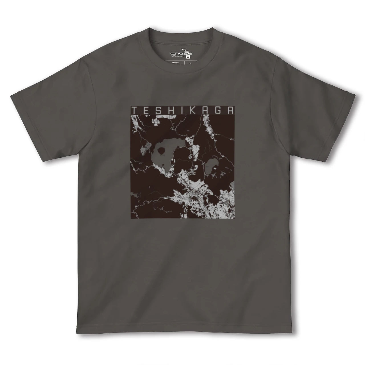 【弟子屈(北海道)】地図柄ヘビーウェイトTシャツ