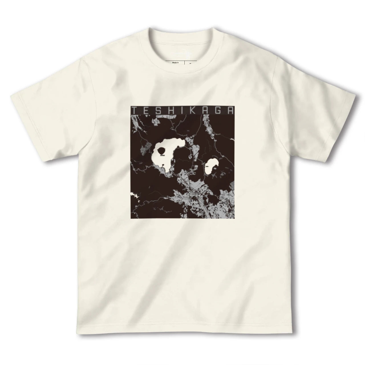 【弟子屈(北海道)】地図柄ヘビーウェイトTシャツ