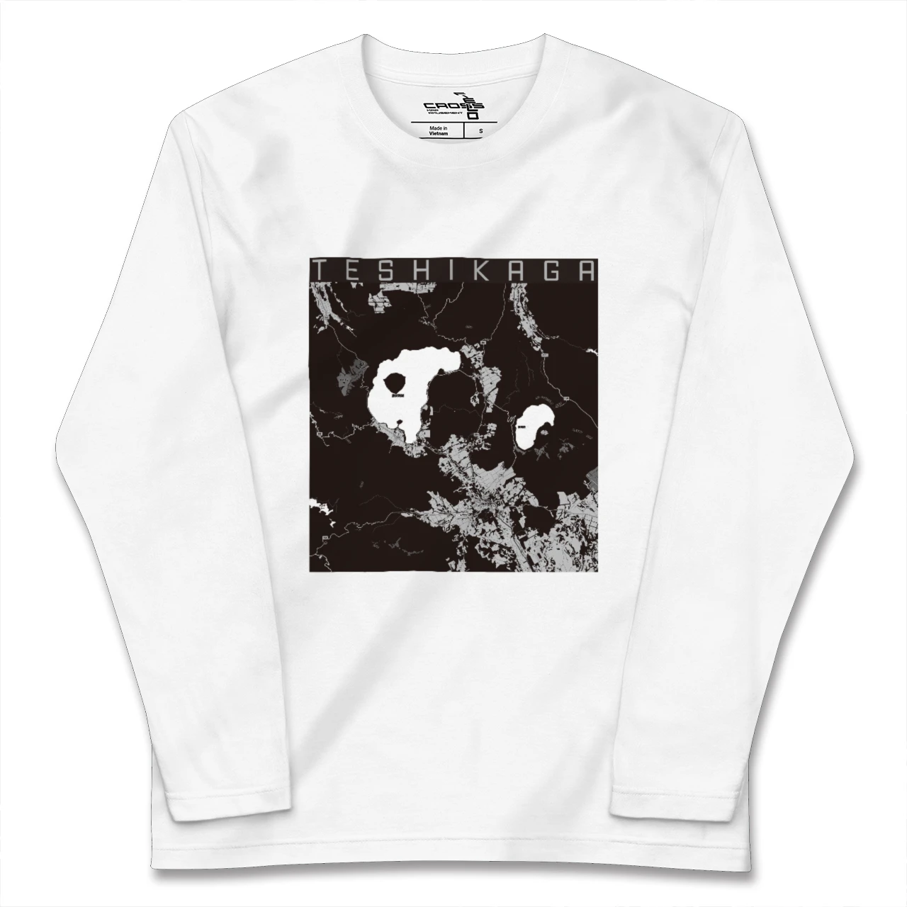 【弟子屈(北海道)】地図柄ロングスリーブTシャツ
