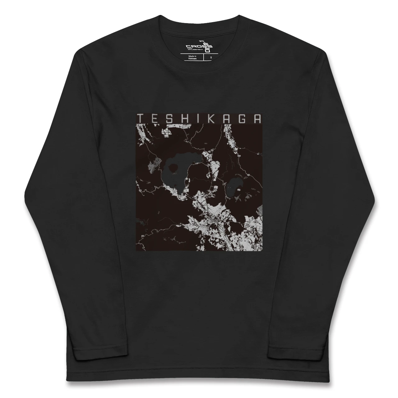 【弟子屈(北海道)】地図柄ロングスリーブTシャツ