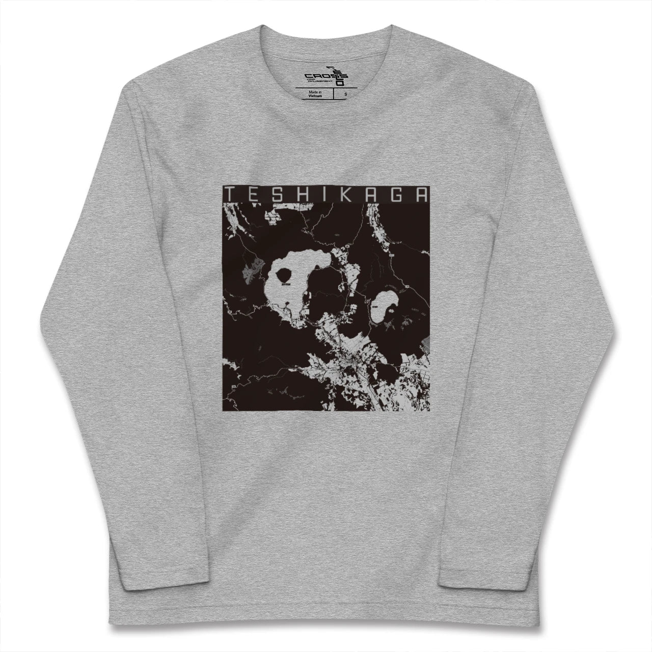 【弟子屈(北海道)】地図柄ロングスリーブTシャツ