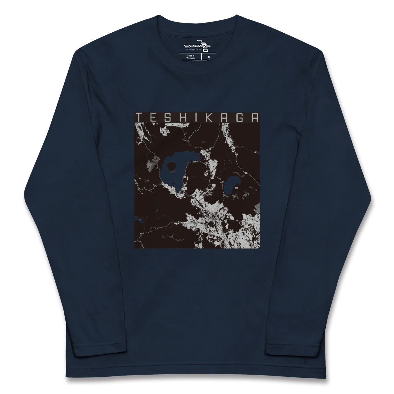 【弟子屈(北海道)】地図柄ロングスリーブTシャツ