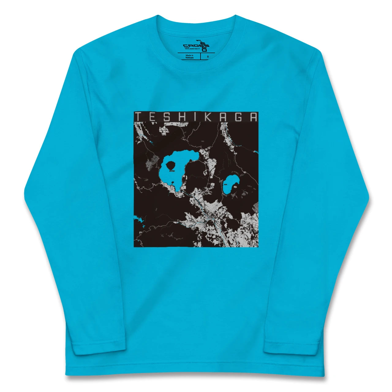 【弟子屈(北海道)】地図柄ロングスリーブTシャツ