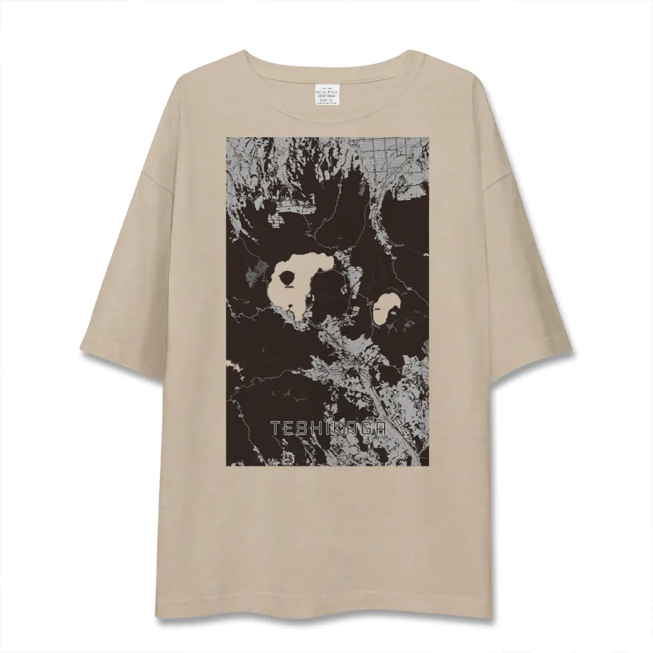 【弟子屈(北海道)】地図柄ビッグシルエットTシャツ
