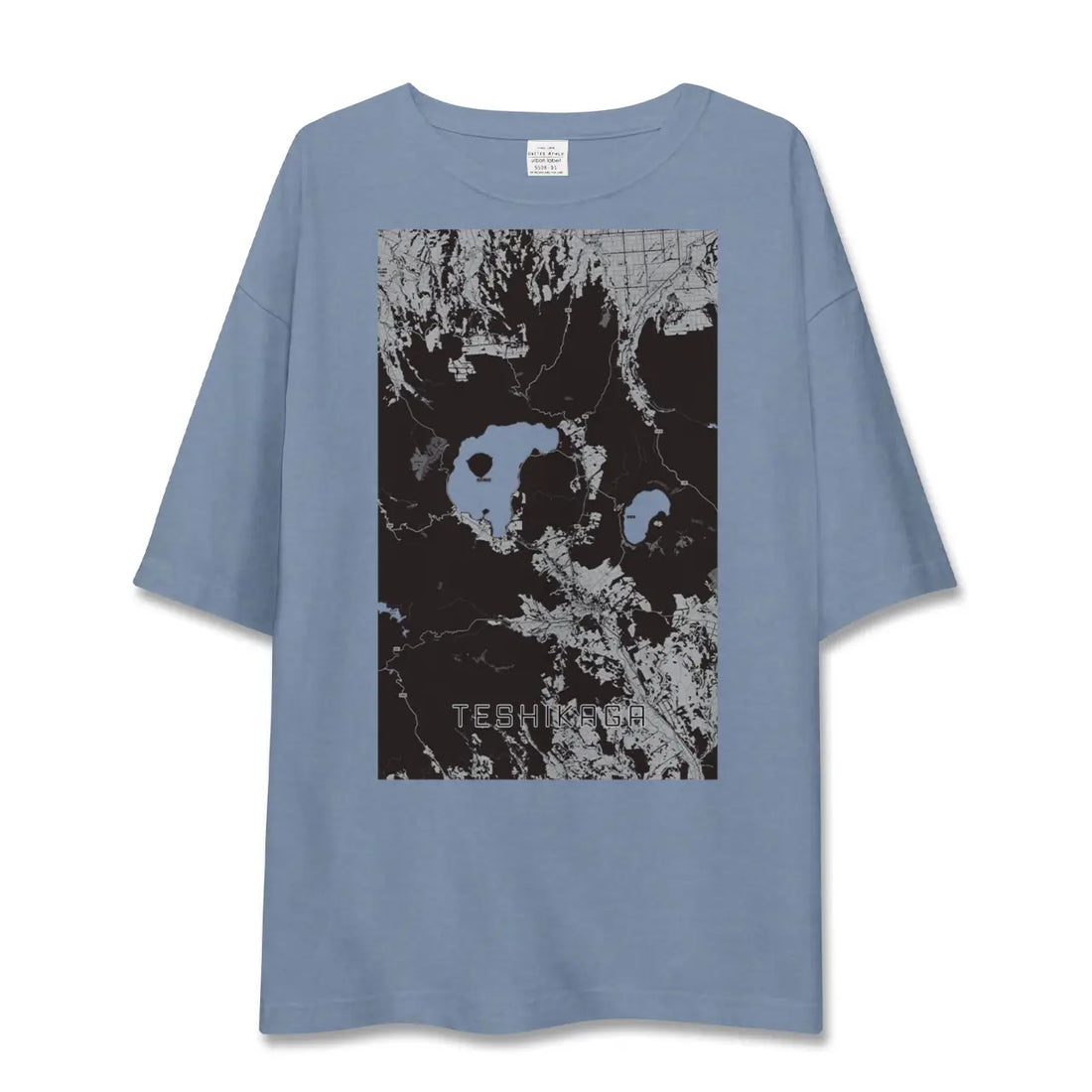 【弟子屈(北海道)】地図柄ビッグシルエットTシャツ
