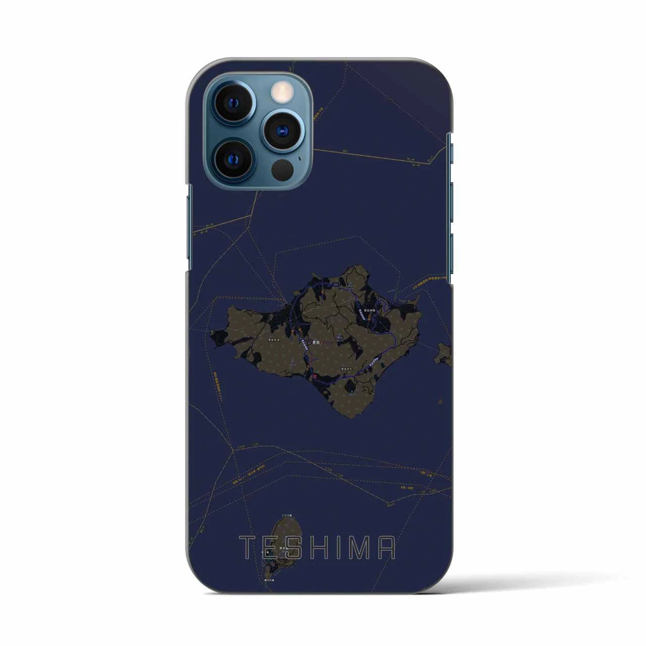 【豊島(香川県)】地図柄iPhoneケース(バックカバータイプ)