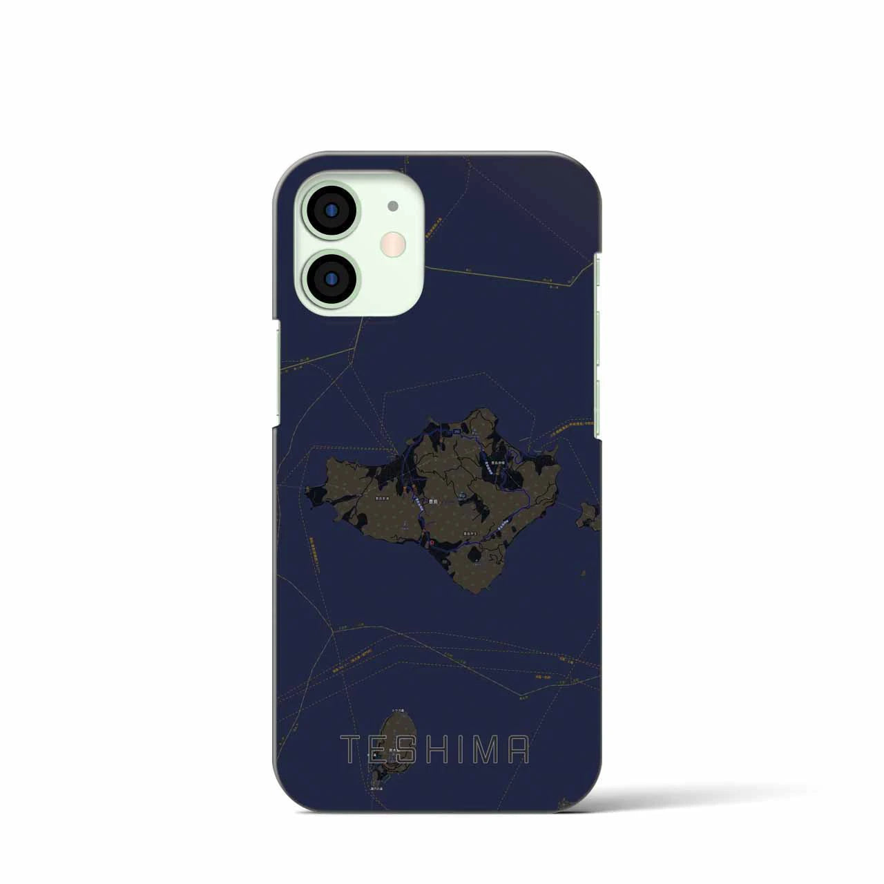 【豊島(香川県)】地図柄iPhoneケース(バックカバータイプ)