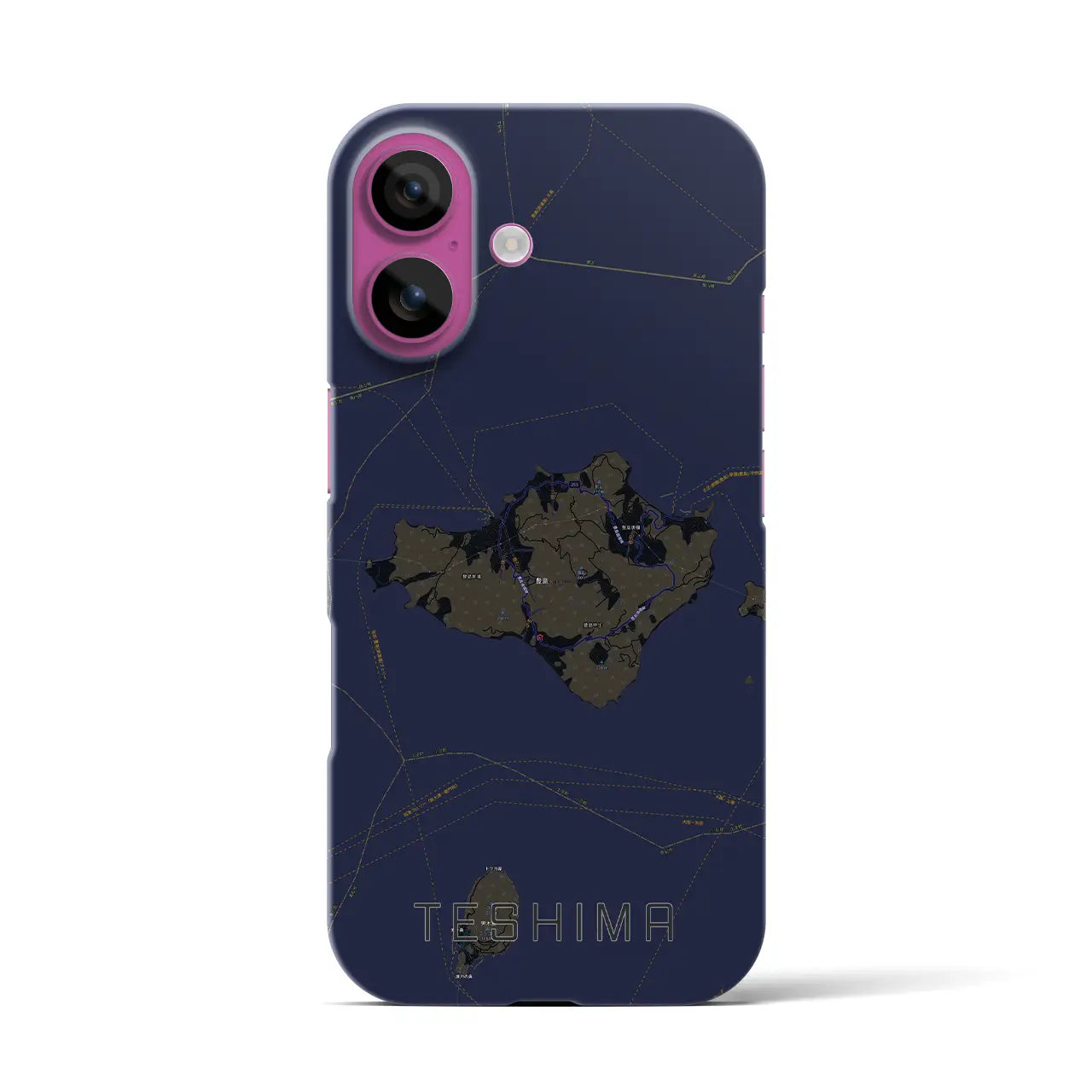 【豊島(香川県)】地図柄iPhoneケース(バックカバータイプ)