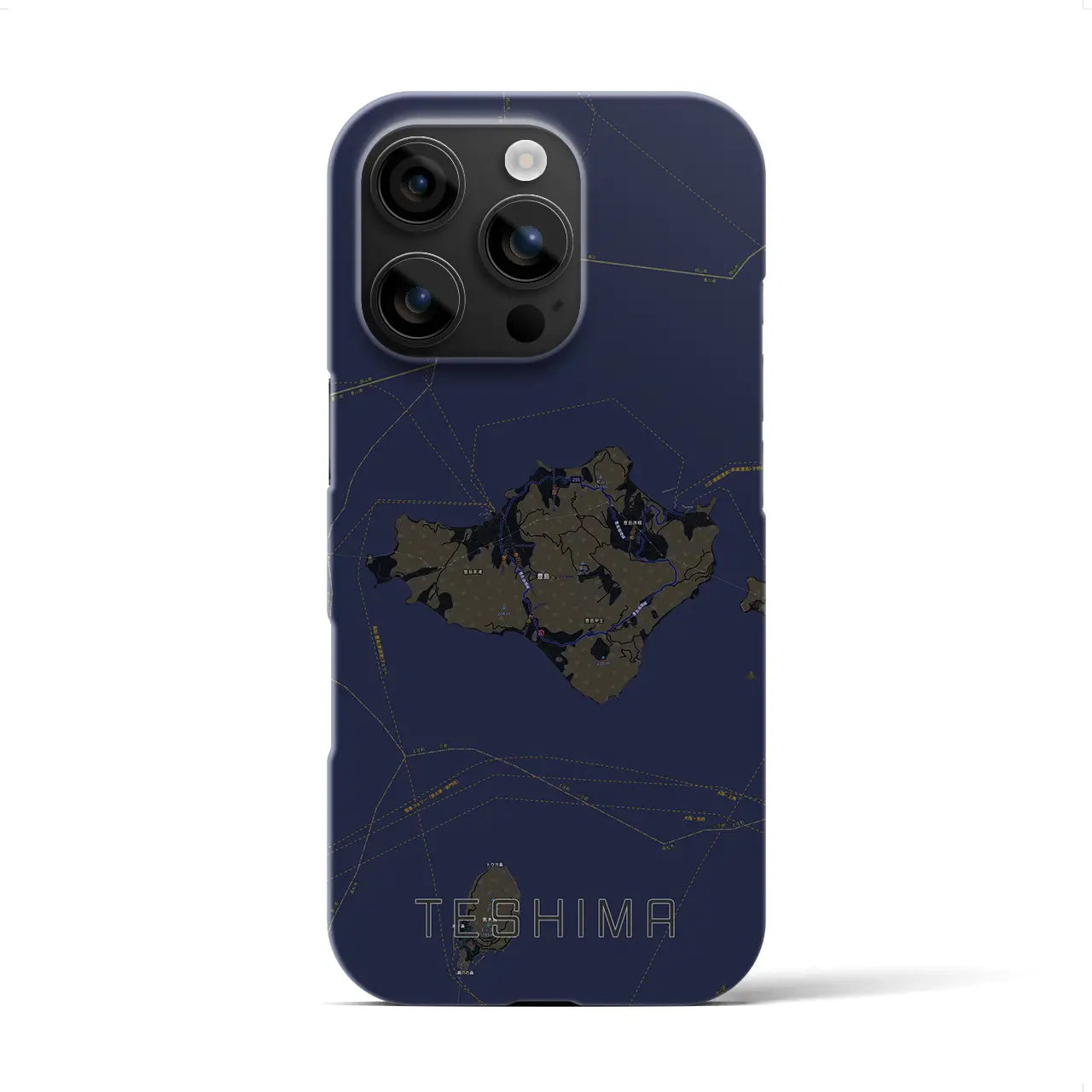 【豊島(香川県)】地図柄iPhoneケース(バックカバータイプ)