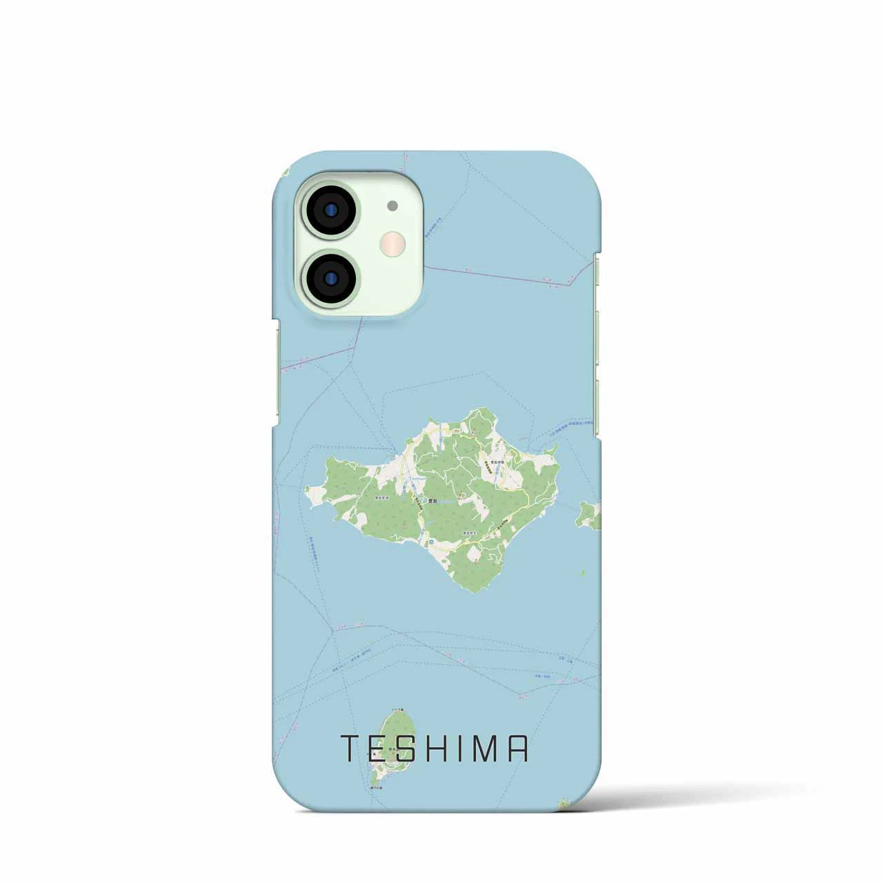 【豊島(香川県)】地図柄iPhoneケース(バックカバータイプ)