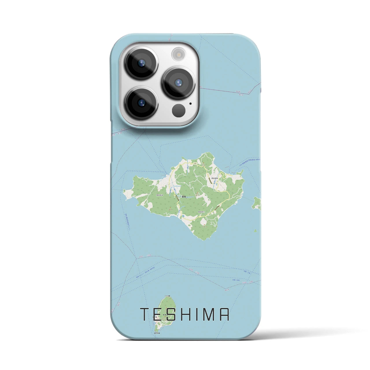 【豊島(香川県)】地図柄iPhoneケース(バックカバータイプ)