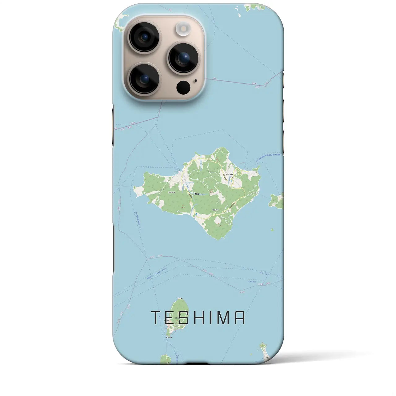 【豊島(香川県)】地図柄iPhoneケース(バックカバータイプ)