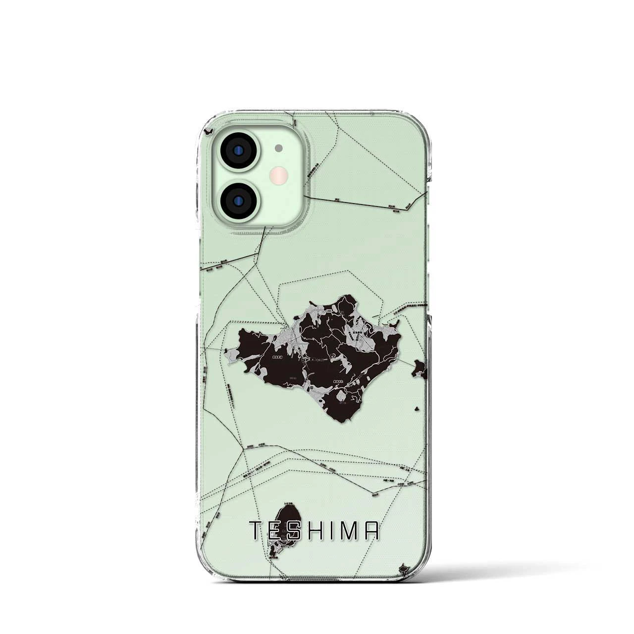 【豊島(香川県)】地図柄iPhoneケース(クリアタイプ)