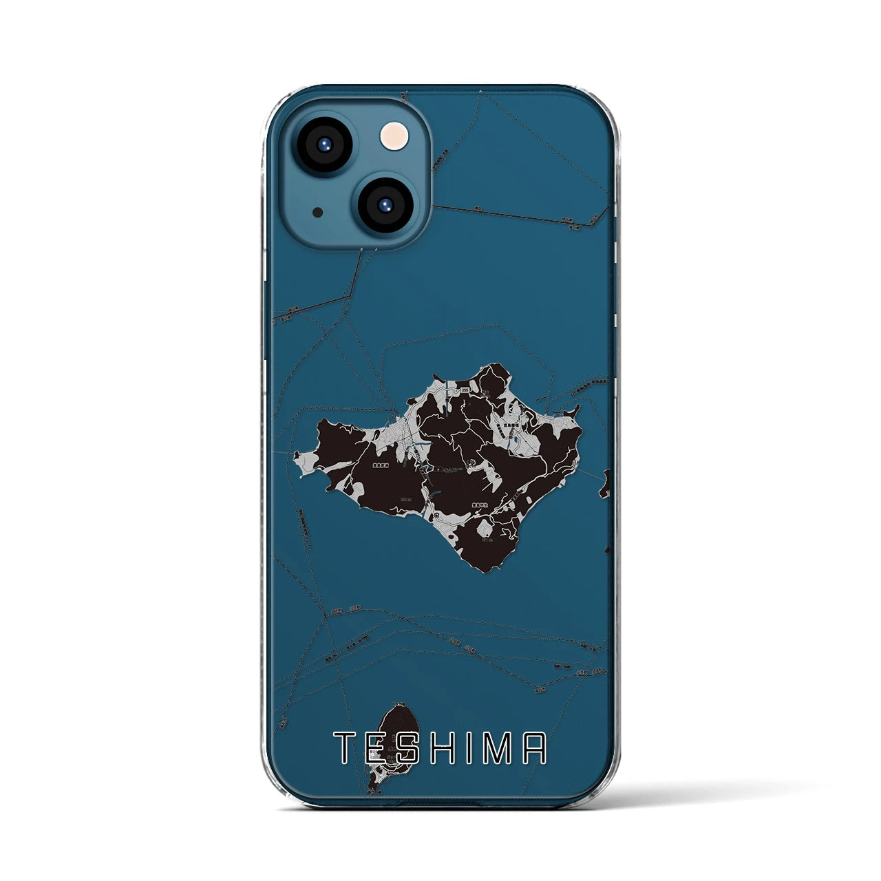 【豊島(香川県)】地図柄iPhoneケース(クリアタイプ)