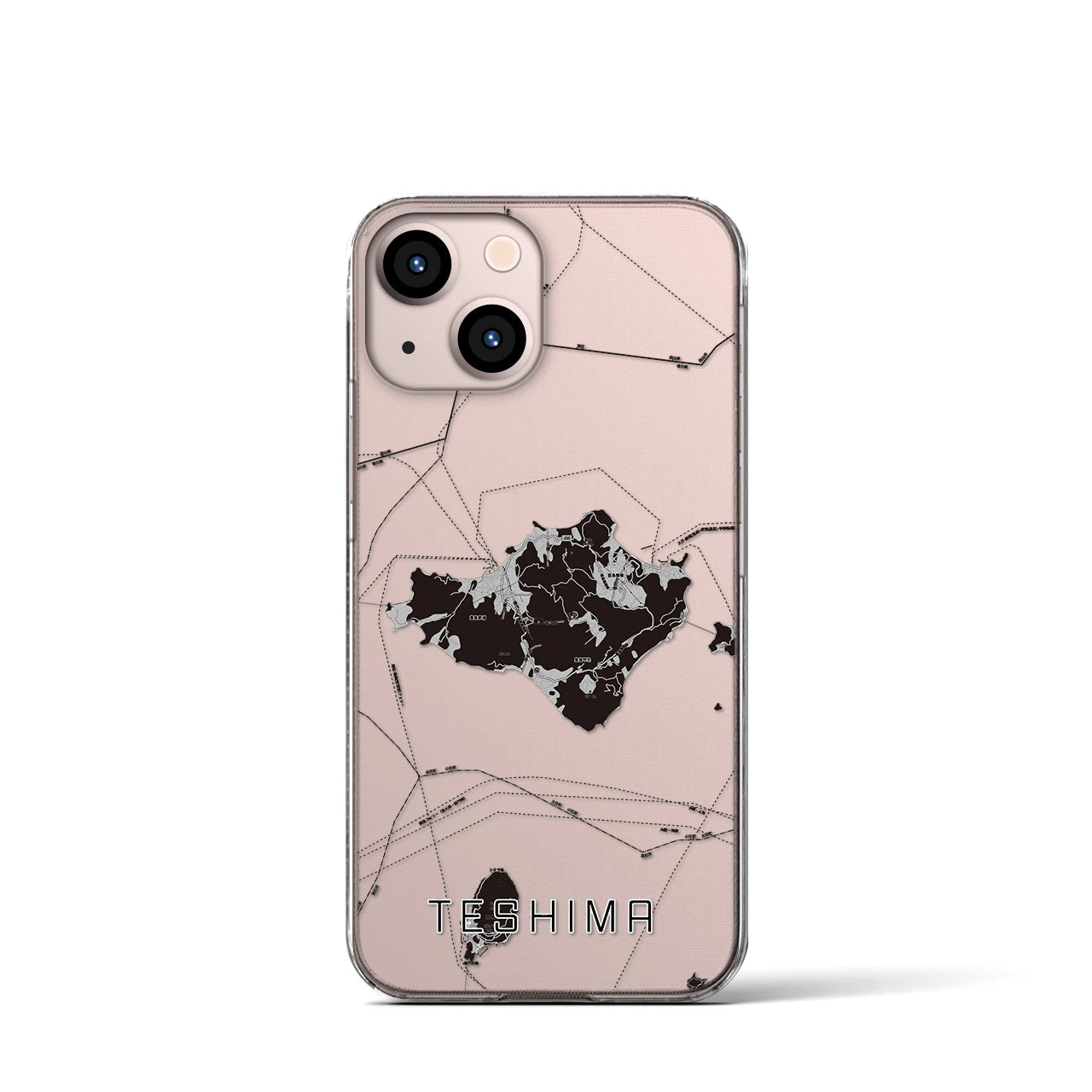 【豊島(香川県)】地図柄iPhoneケース(クリアタイプ)