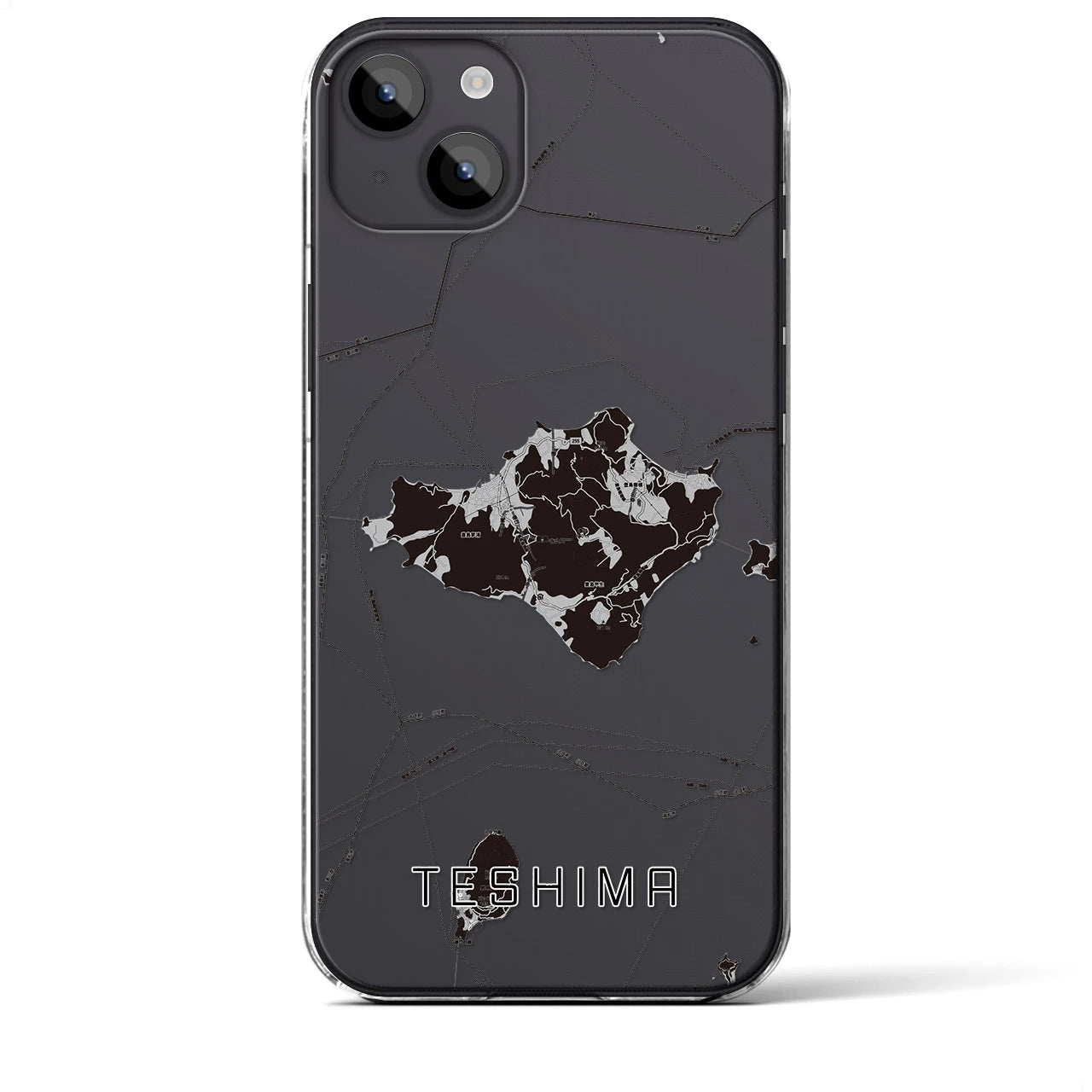 【豊島(香川県)】地図柄iPhoneケース(クリアタイプ)