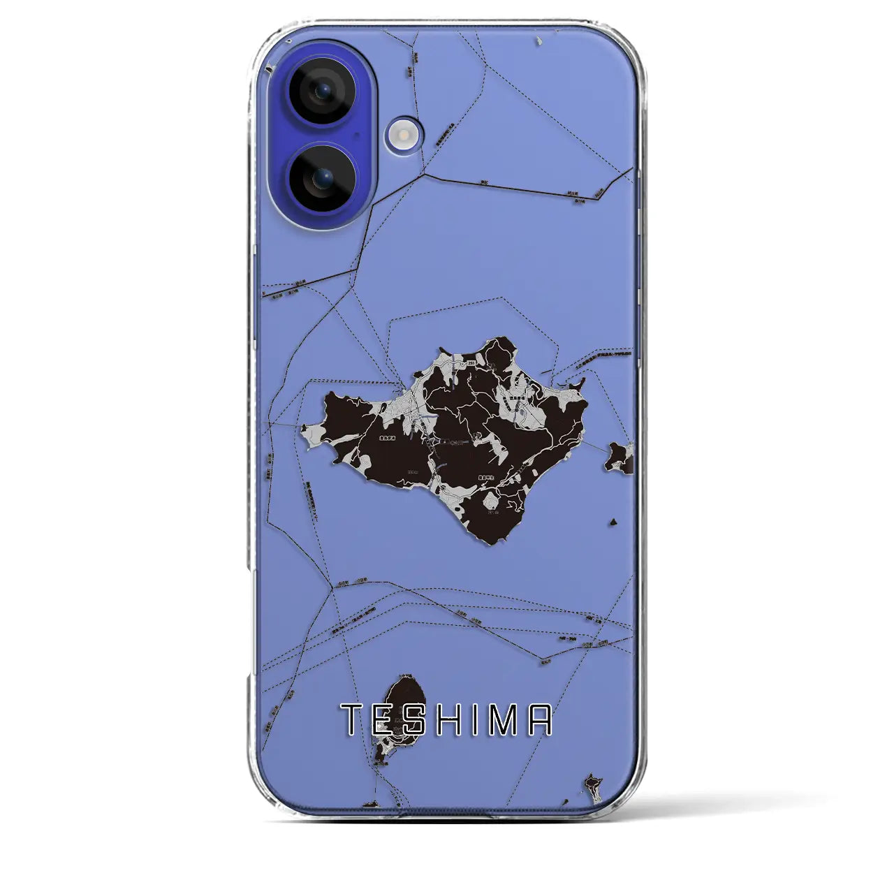 【豊島(香川県)】地図柄iPhoneケース(クリアタイプ)