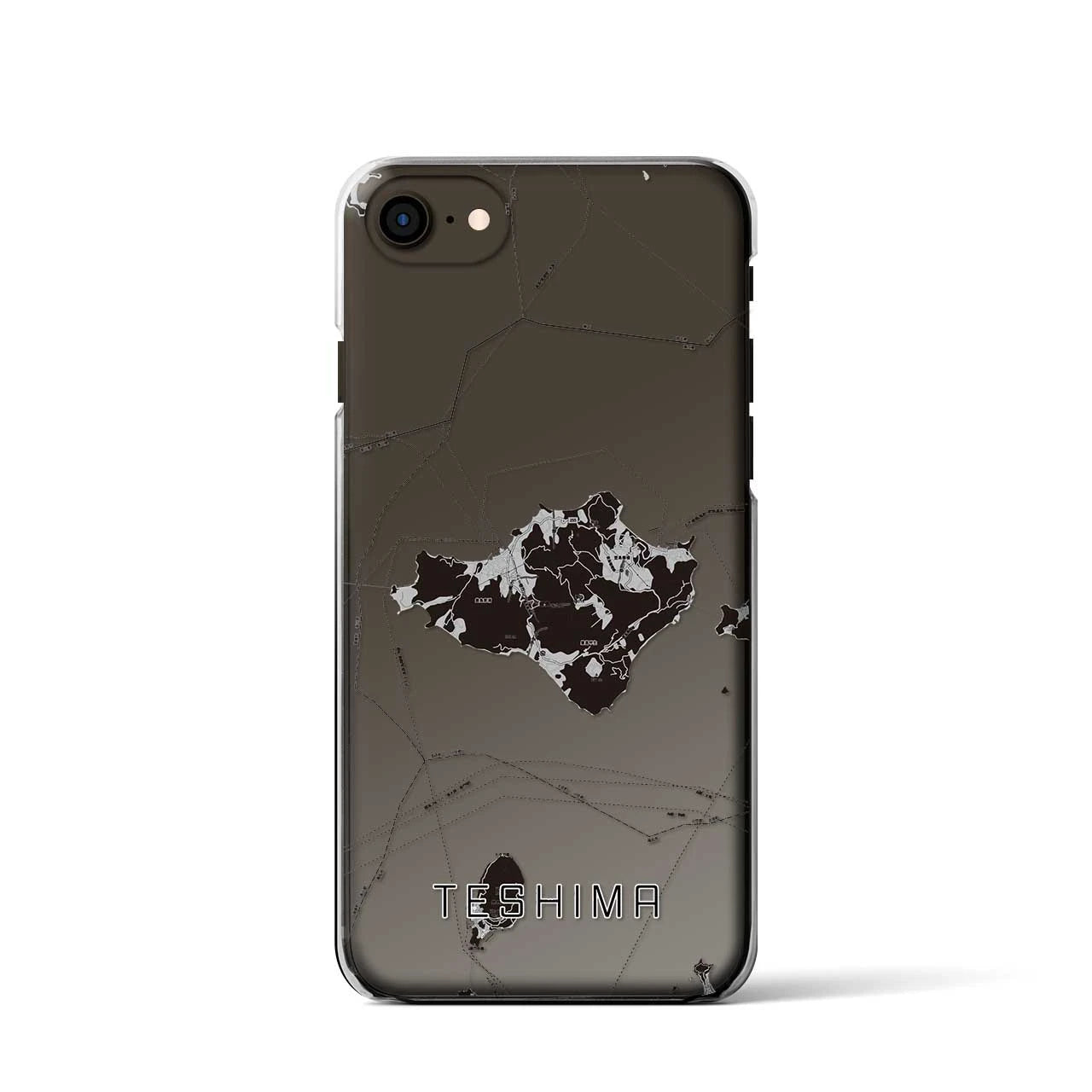 【豊島(香川県)】地図柄iPhoneケース(クリアタイプ)