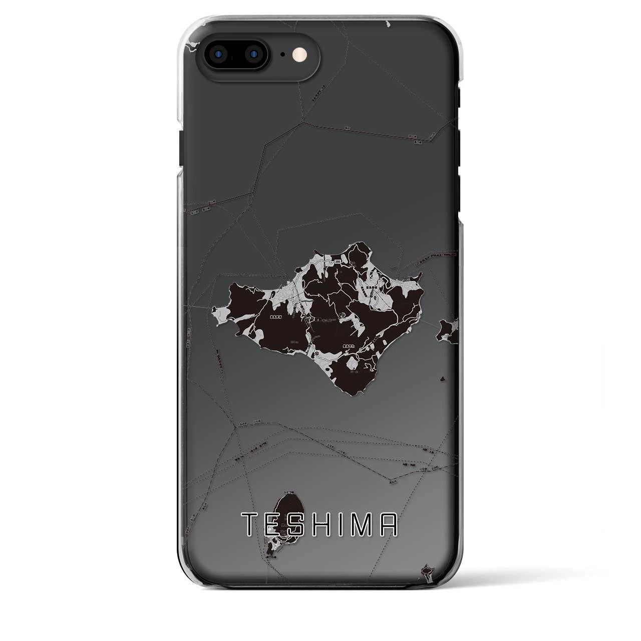 【豊島(香川県)】地図柄iPhoneケース(クリアタイプ)