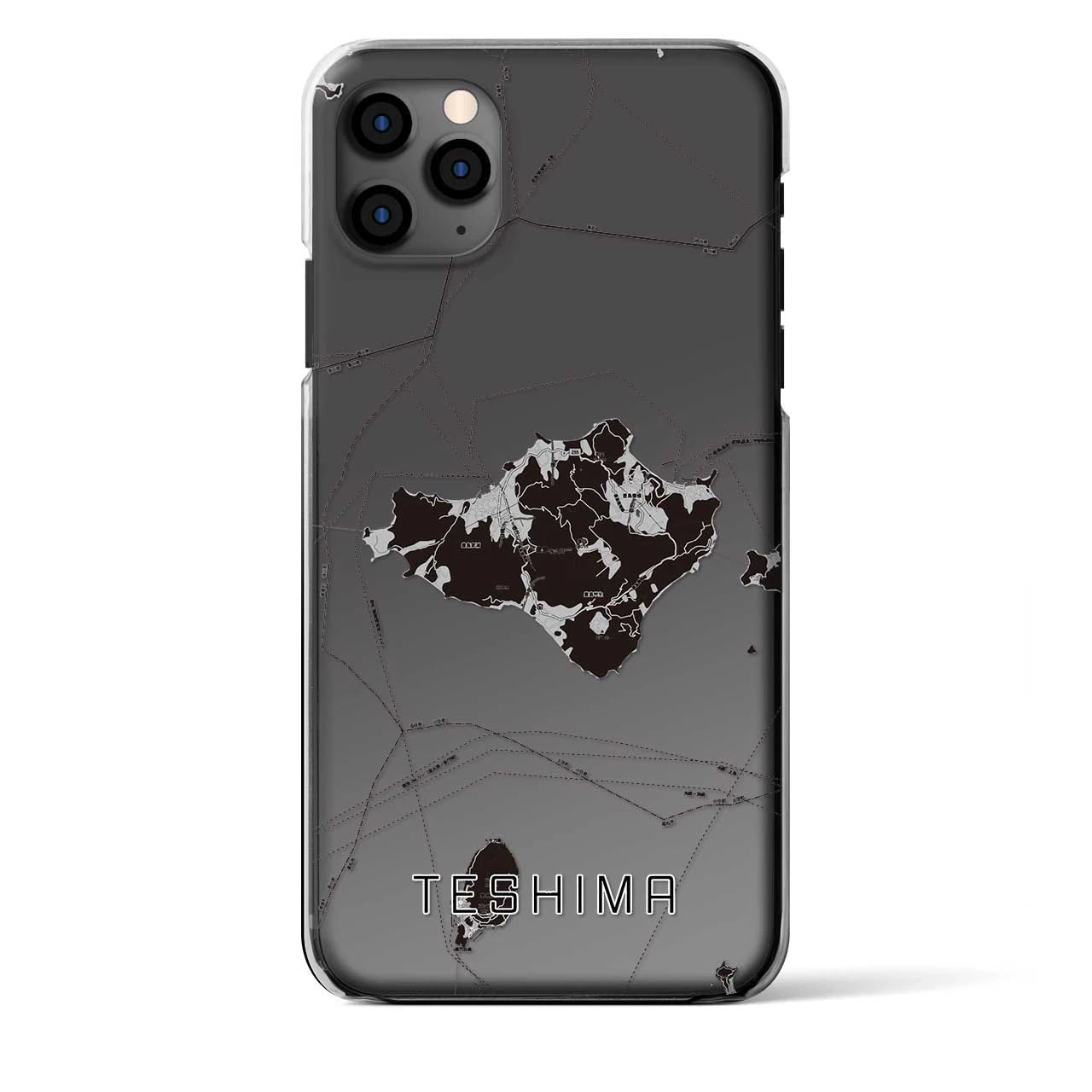 【豊島(香川県)】地図柄iPhoneケース(クリアタイプ)