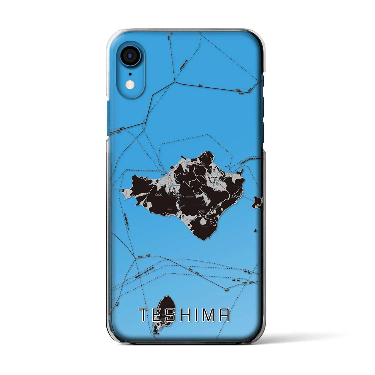 【豊島(香川県)】地図柄iPhoneケース(クリアタイプ)