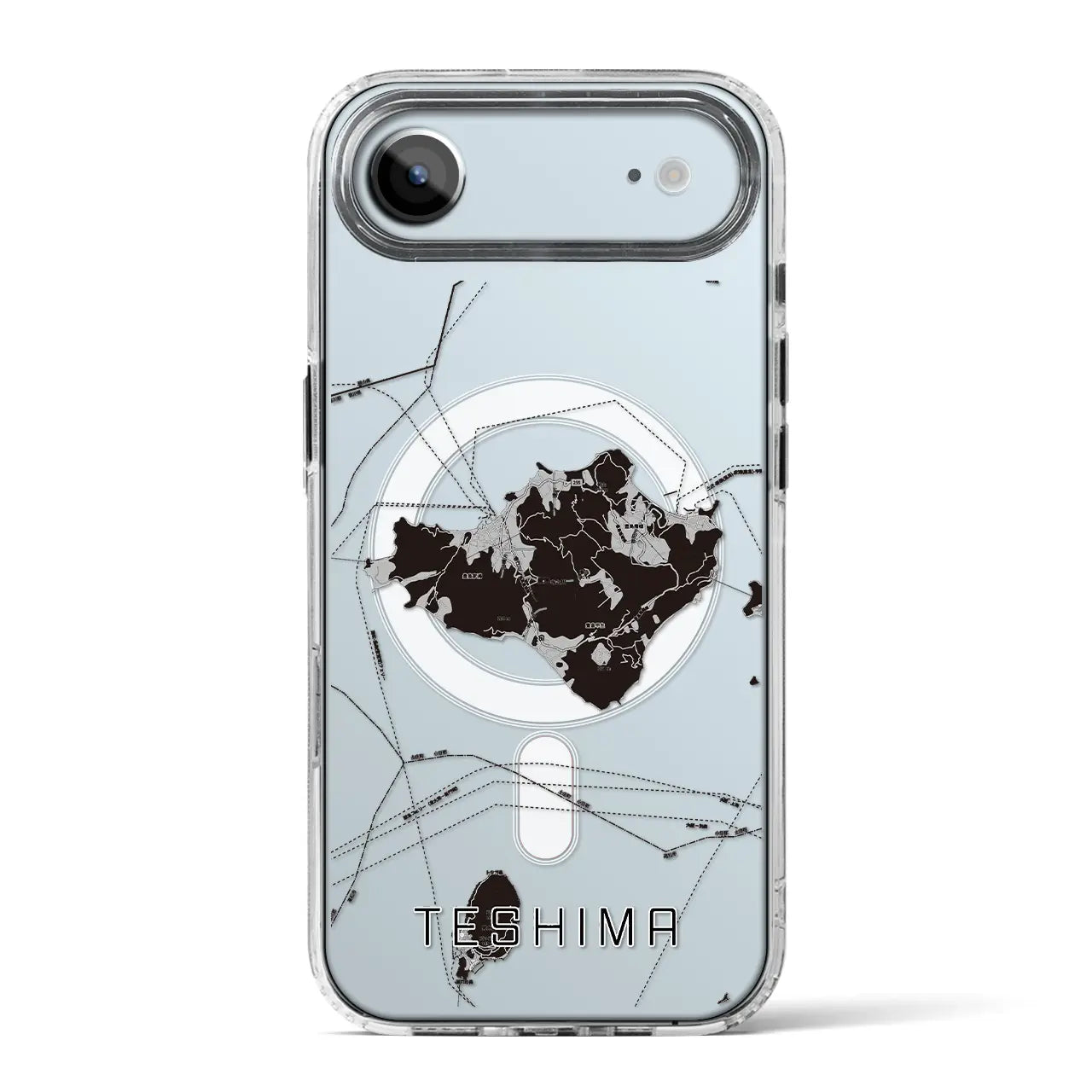 【豊島(香川県)】地図柄iPhoneケース(MagSafeタイプ)