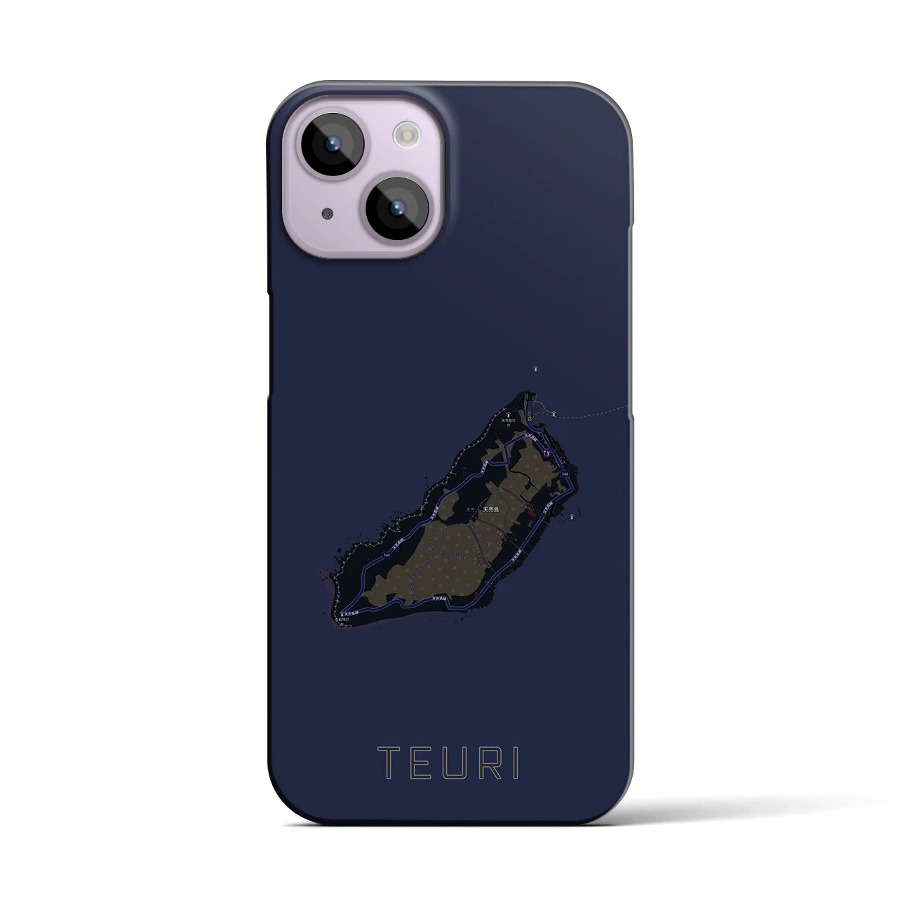【天売(北海道)】地図柄iPhoneケース(バックカバータイプ)
