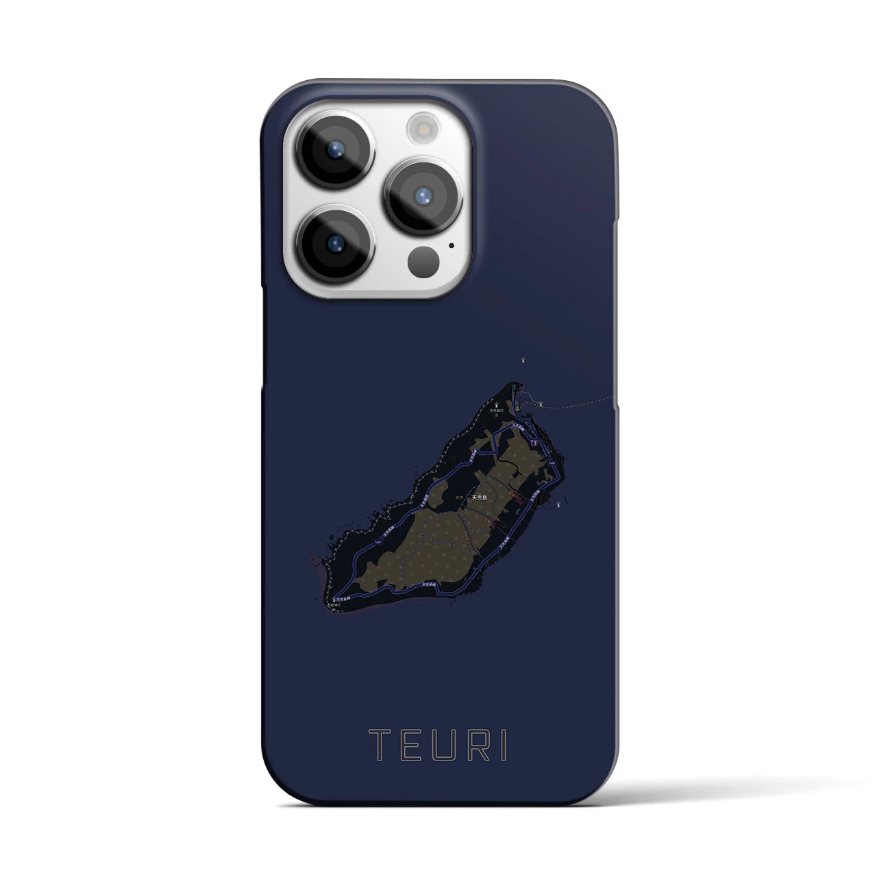 【天売(北海道)】地図柄iPhoneケース(バックカバータイプ)
