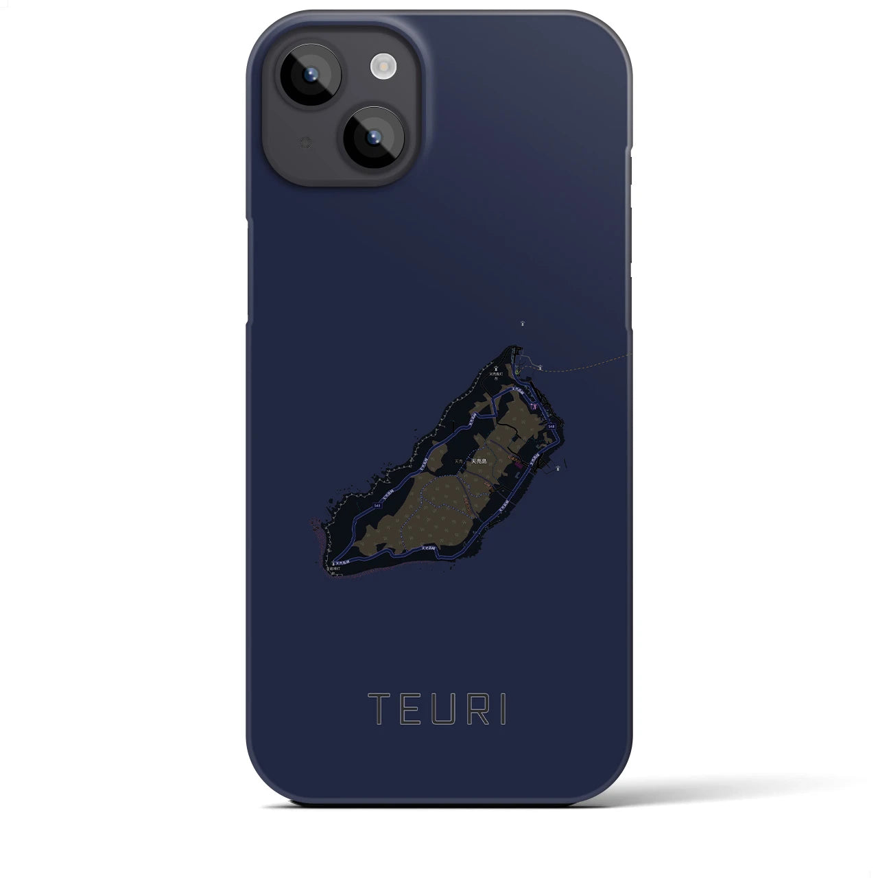 【天売(北海道)】地図柄iPhoneケース(バックカバータイプ)