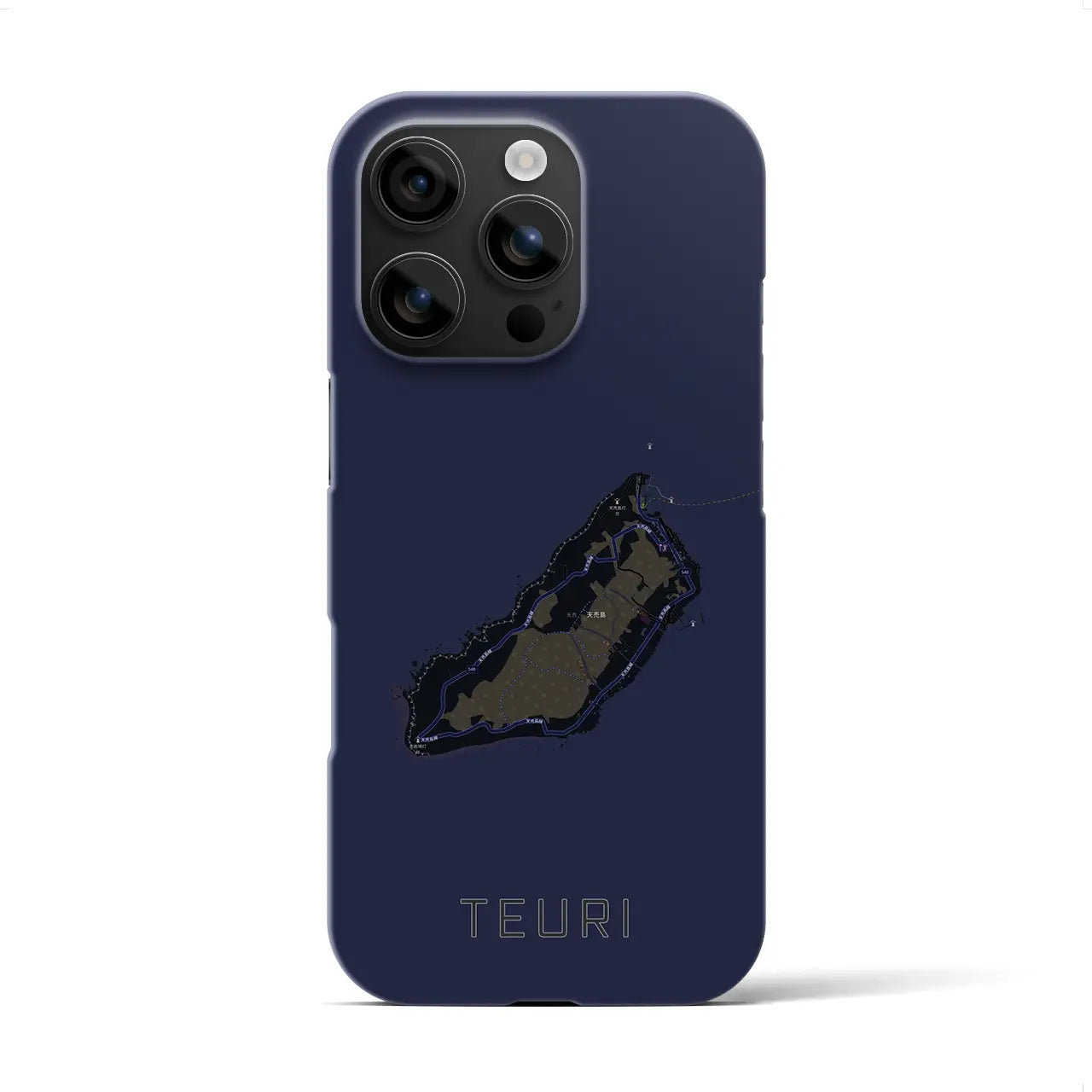 【天売(北海道)】地図柄iPhoneケース(バックカバータイプ)
