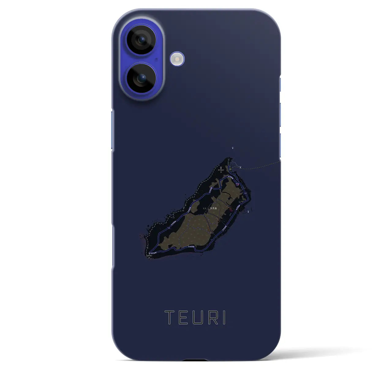 【天売(北海道)】地図柄iPhoneケース(バックカバータイプ)
