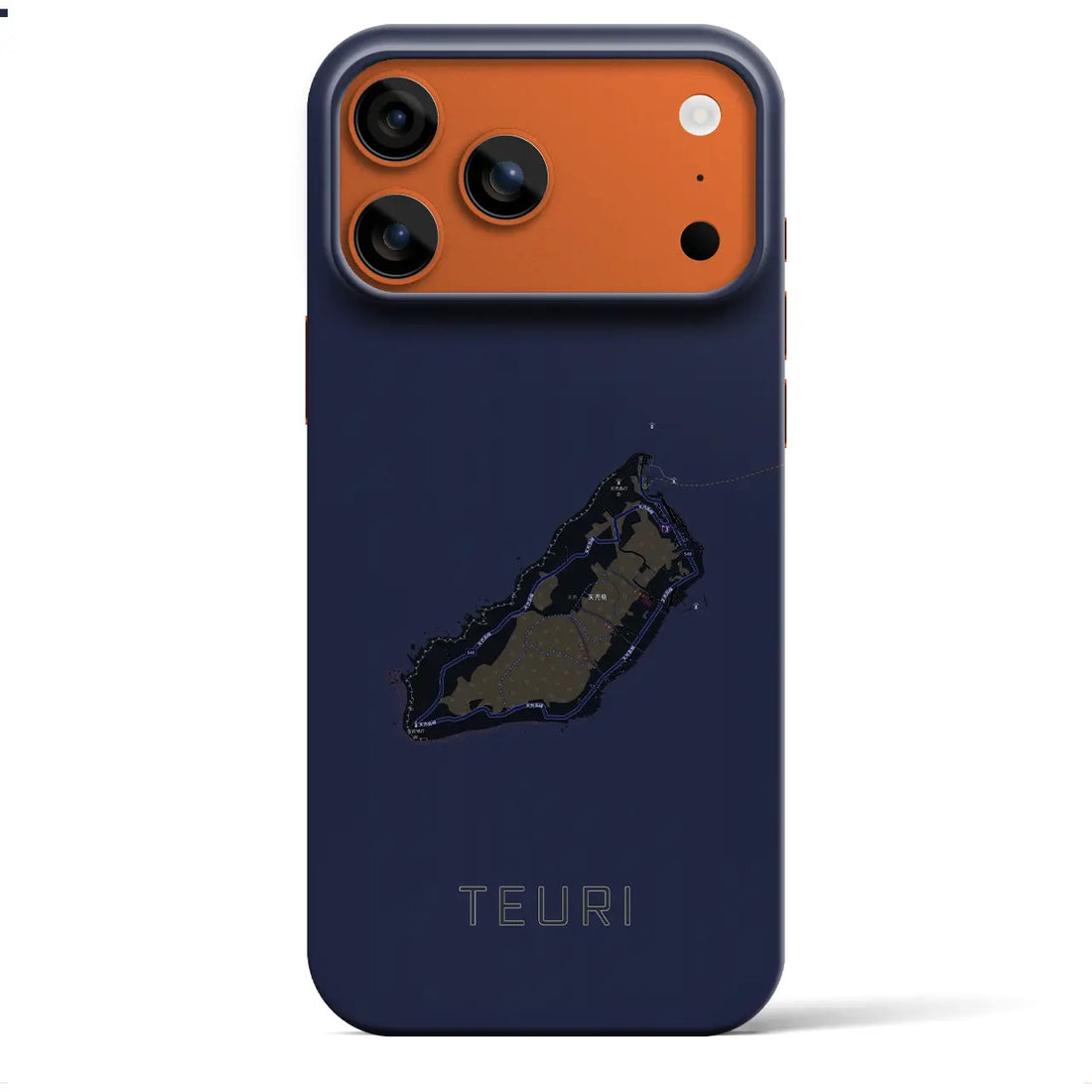 【天売(北海道)】地図柄iPhoneケース(バックカバータイプ)