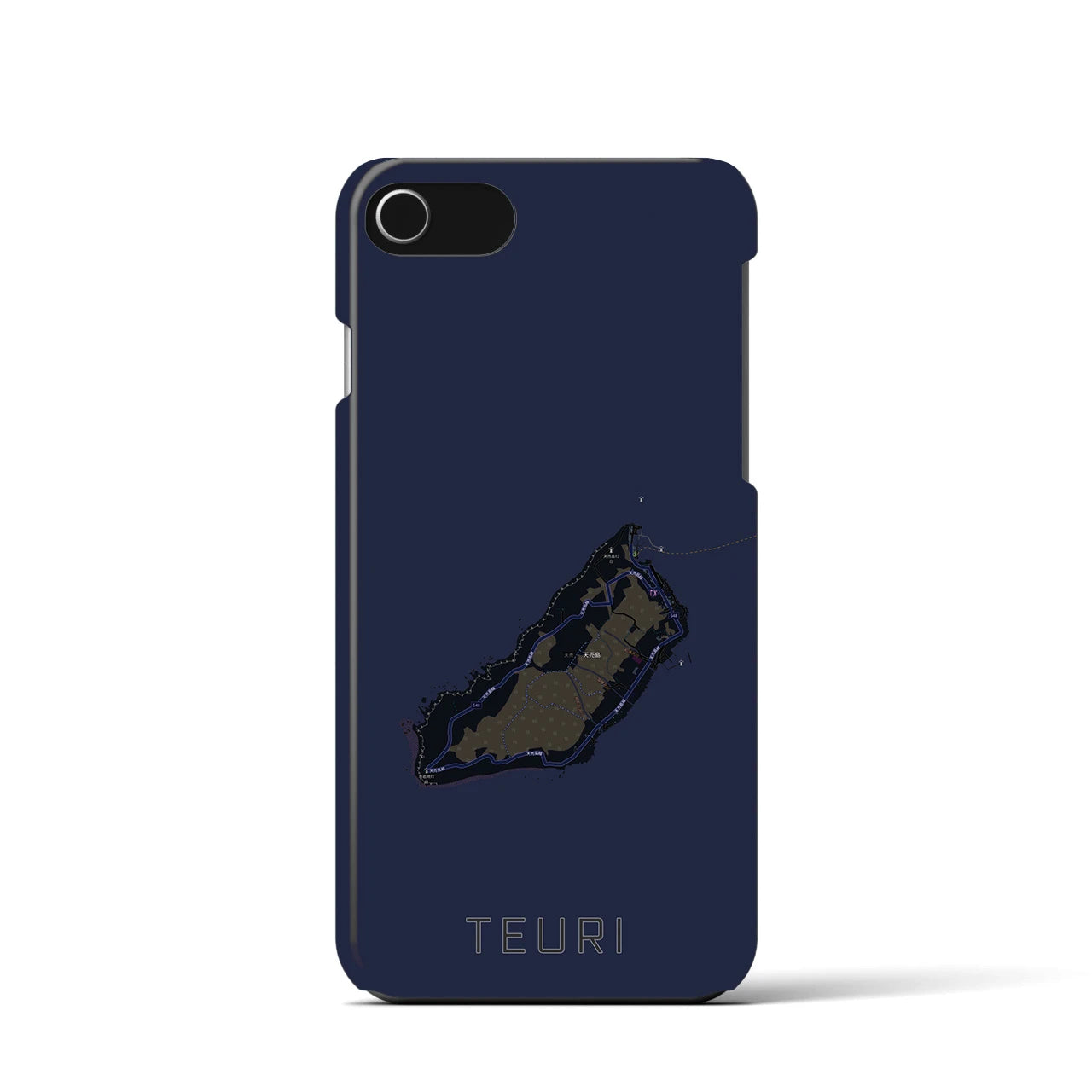 【天売(北海道)】地図柄iPhoneケース(バックカバータイプ)